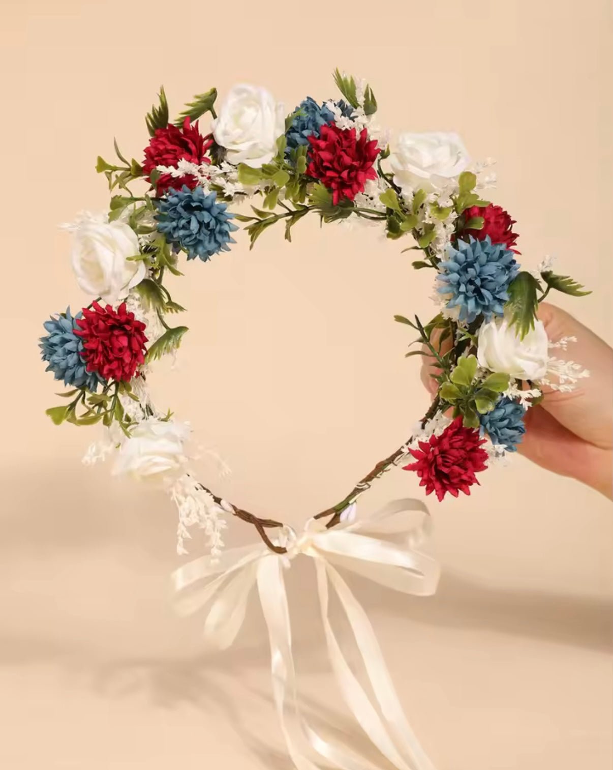 Enchanted Ruby Floral Flower Crown - Fox Baby & Co