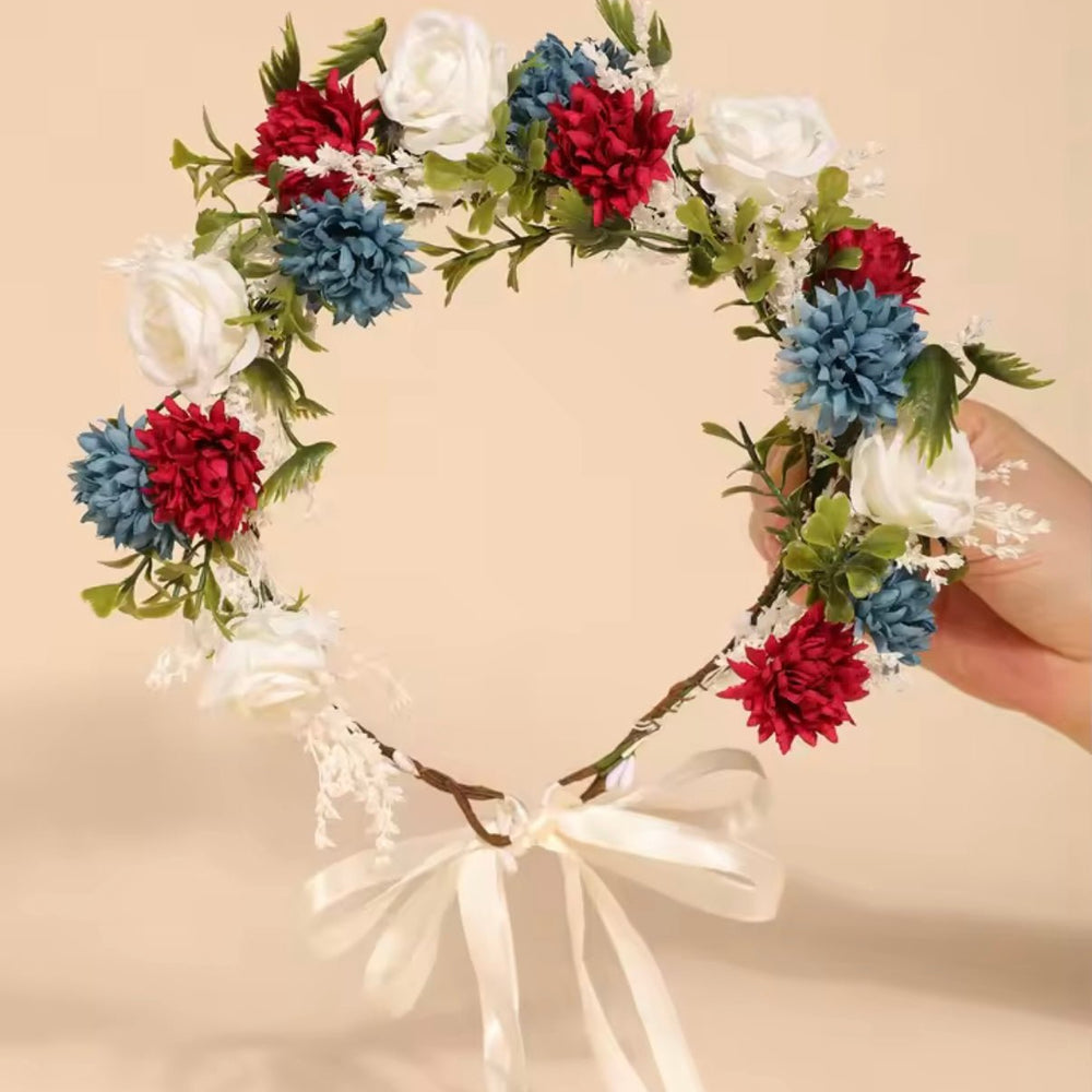 Enchanted Ruby Floral Flower Crown - Fox Baby & Co