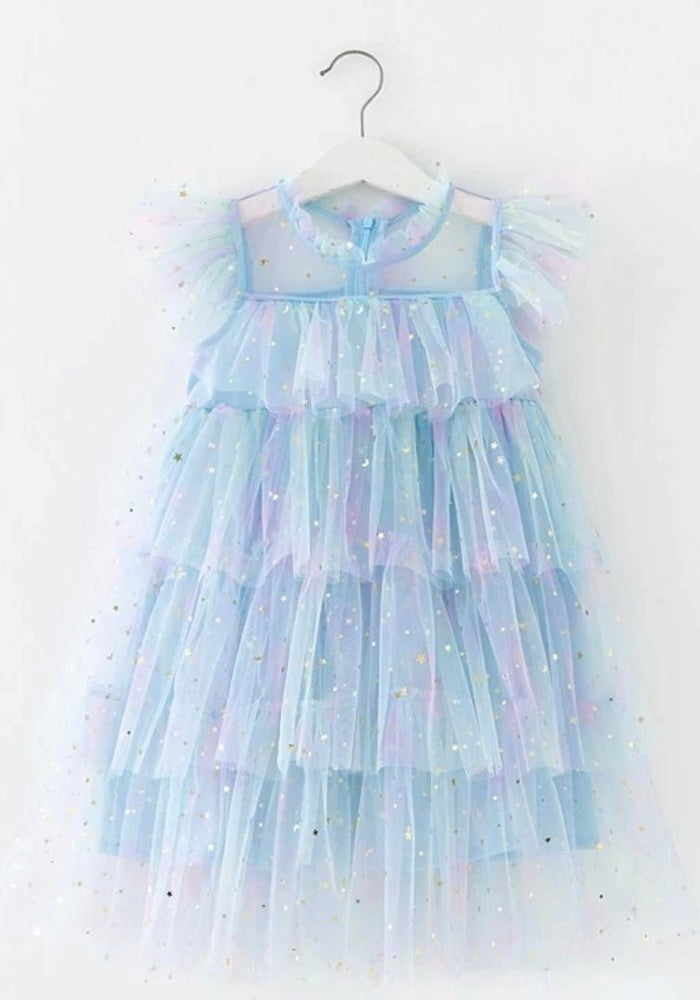 Enchanted Tulle Princess Tulle Birthday Dress Blue - Fox Baby & Co