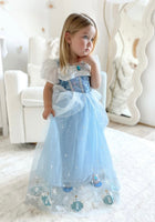 Load image into Gallery viewer, Enchanted Snow Princess Birthday Party Dress Costume with gloves - Fox Baby &amp; Co
