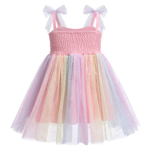 Birthday Tulle Frill Dress - Pastel Rainbow (pre order)