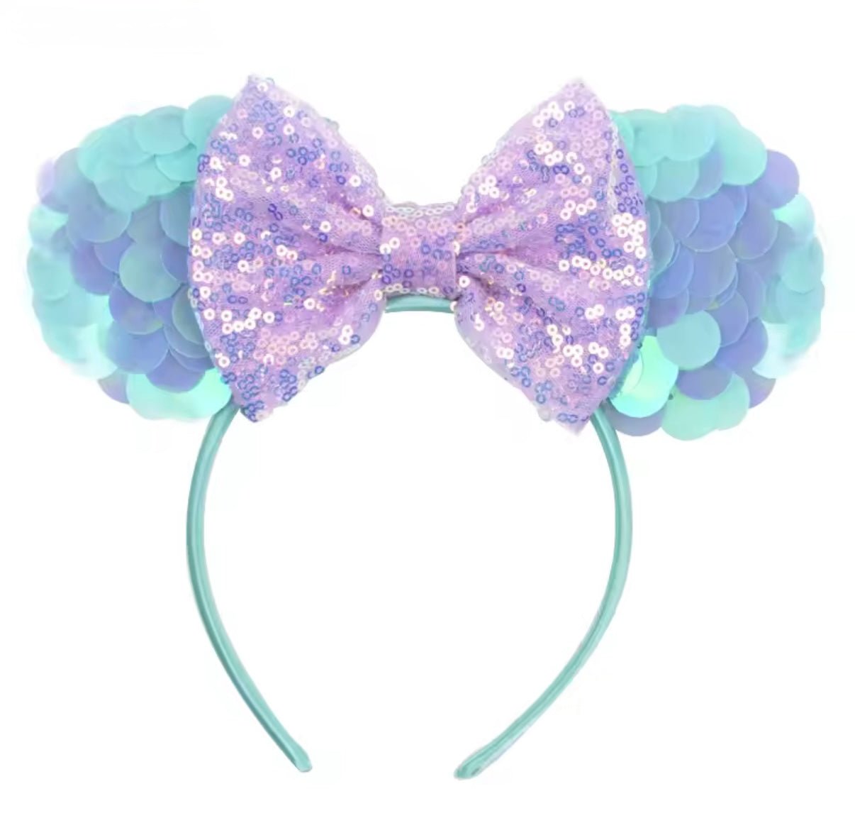 NEW Princess Sequins Bow Animal Ears Headband - Mint/Purple (pre order) - Fox Baby & Co