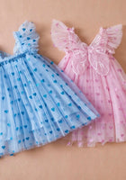 Load image into Gallery viewer, Pixie Butterfly Tulle Dress - Blue Hearts
