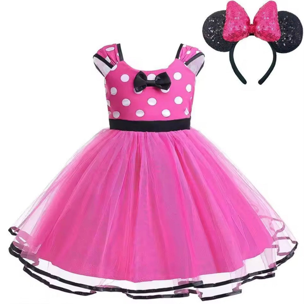 Minnie Luxe Bow Party Tulle Dress - Pink - Fox Baby & Co
