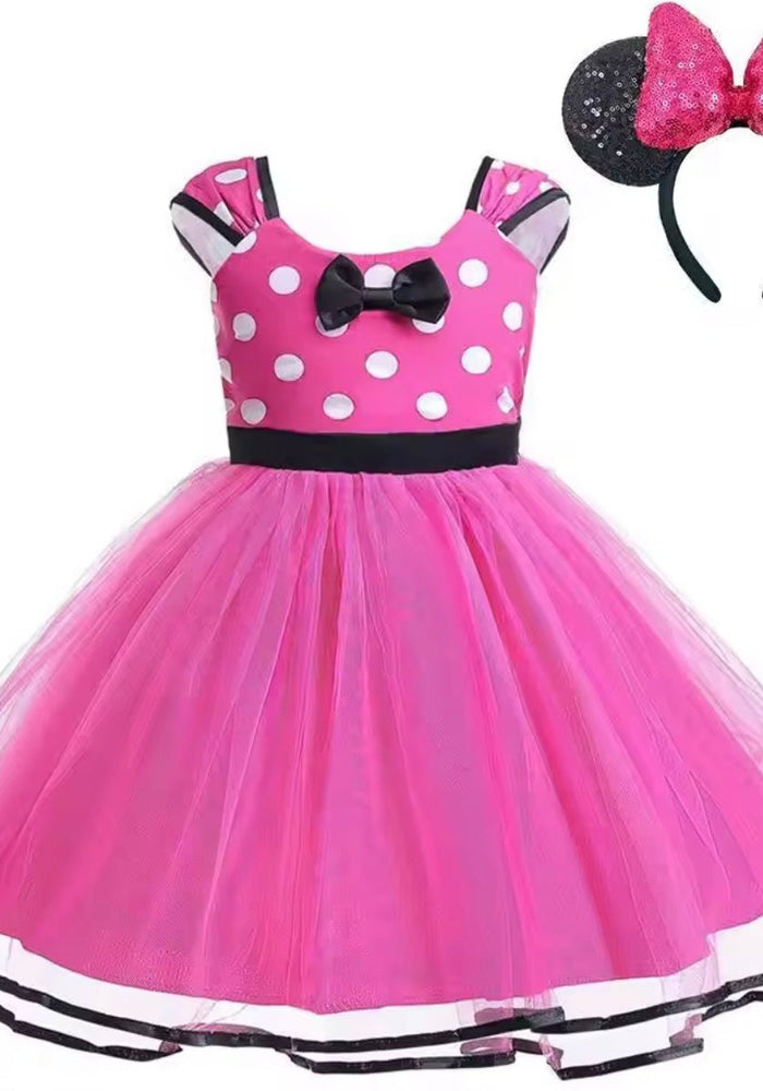 Minnie Luxe Bow Party Tulle Dress - Pink - Fox Baby & Co
