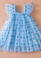 Load image into Gallery viewer, Pixie Butterfly Tulle Dress - Blue Hearts
