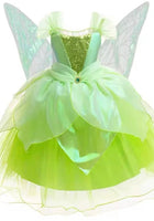 Load image into Gallery viewer, Tinkerbell Fairy Princess Dress &amp; matching Wings - Fox Baby &amp; Co
