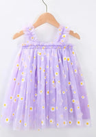 Load image into Gallery viewer, Kids little girl Arabella Daisy Tulle Dress - Purple
