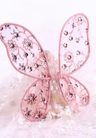 Load image into Gallery viewer, Newborn/Baby Floral Lace Fairy Wings - Rose/Sparkle (PRE ORDER)
