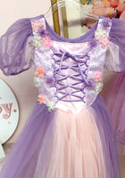 Load image into Gallery viewer, Whimsical Rapunzel Floral Princess Dress 💜🌸 - Fox Baby &amp; Co

