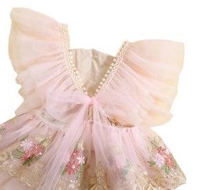 Vintage Floral Tutu Birthday Romper - Cream - Fox Baby & Co