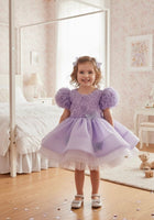 Load image into Gallery viewer, Little Girls Vintage Butterfly Luxe Princess Dress - Purple - Fox Baby &amp; Co
