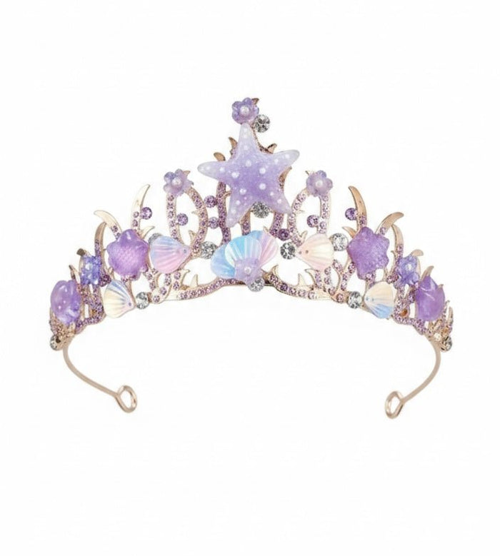 Mermaid Luxe Birthday Tiara Crown - Purple - Fox Baby & Co