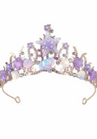 Load image into Gallery viewer, Mermaid Luxe Birthday Tiara Crown - Purple - Fox Baby &amp; Co
