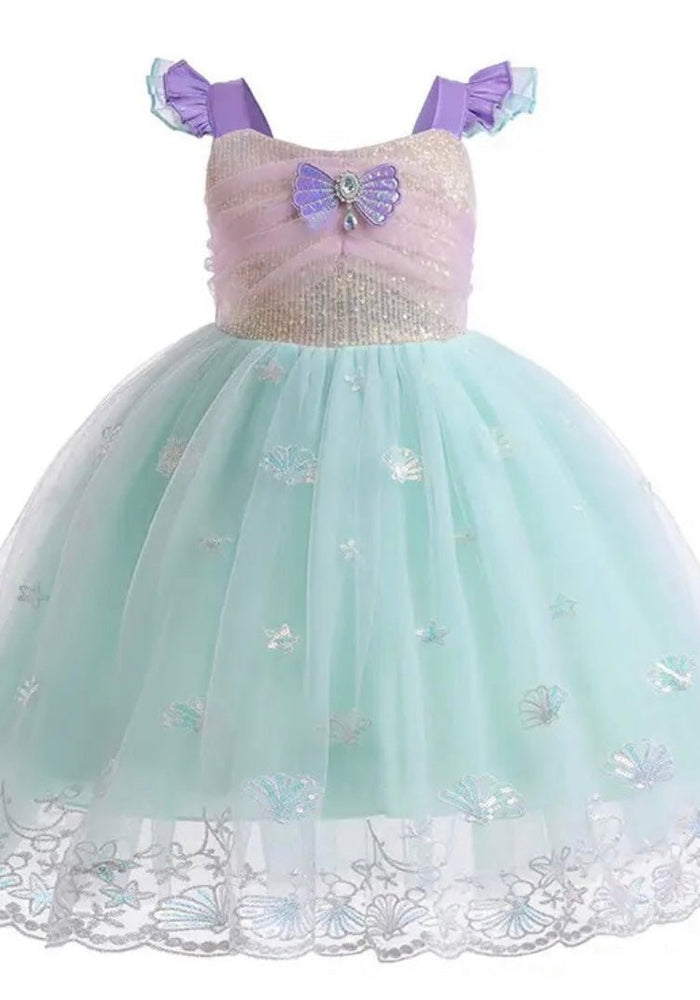 Ariel Pearl Mermaid Princess Birthday Party Dress - Fox Baby & Co