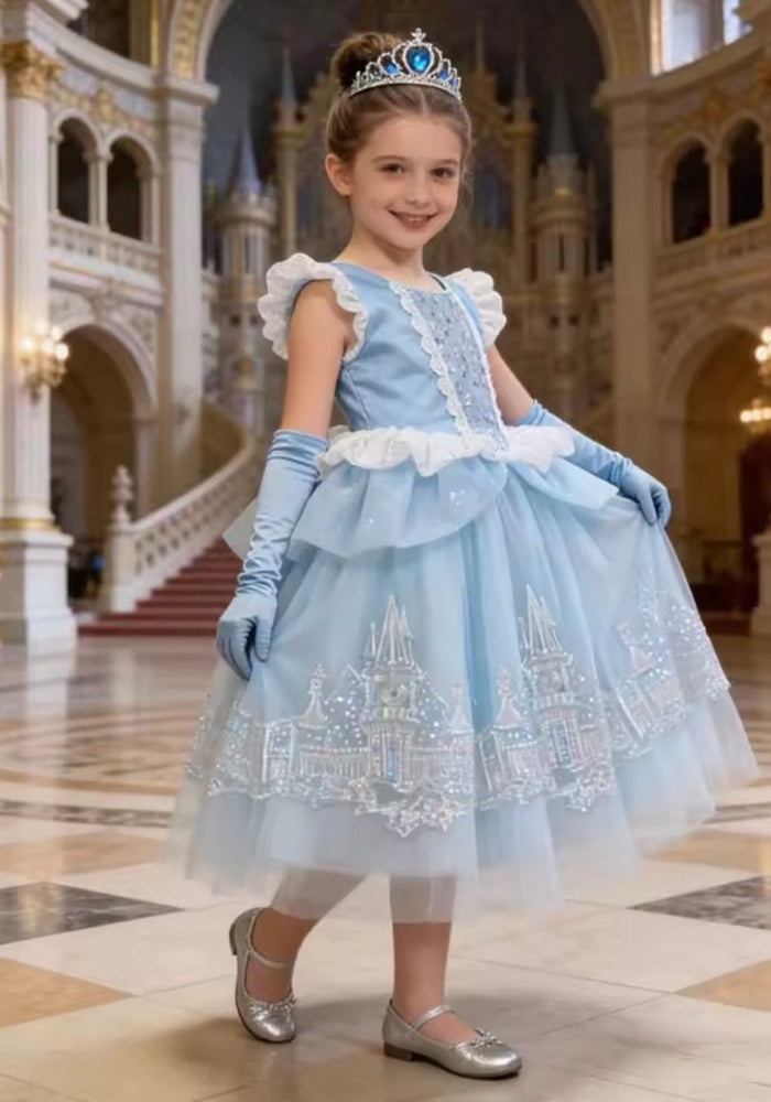 Cinderella Enchanted Castle Luxe Dress & Gloves - Fox Baby & Co