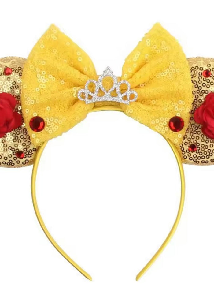 NEW Belle Princess Sequins Bow Animal Ears Headband - Fox Baby & Co
