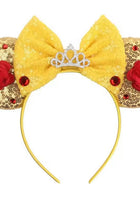 Load image into Gallery viewer, NEW Belle Princess Sequins Bow Animal Ears Headband - Fox Baby &amp; Co
