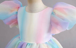 Kids little girls Rainbow Sherbet Luxe Party Dress (pre order) - Fox Baby & Co