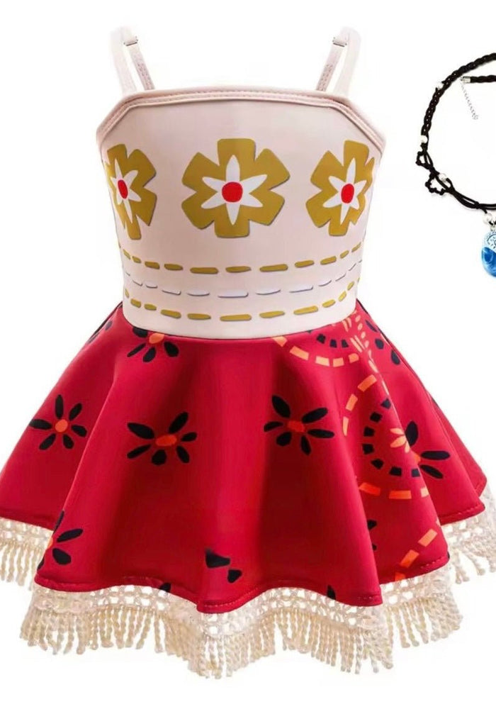 Moana Princess Baby Girl Dress Costume & Necklace - Fox Baby & Co