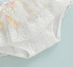Girls Cake Smash Frill Romper