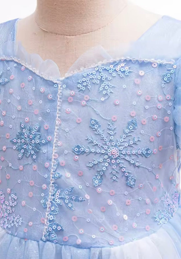 Blue Snowflake Elsa Princess Party Dress Costume - Fox Baby & Co