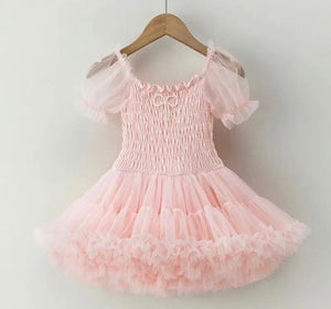 Kids little girls Ballerina Princess Tutu Dress - Baby Pink - Fox Baby & Co
