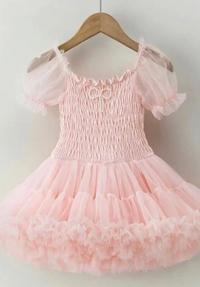 Kids little girls Ballerina Princess Tutu Dress - Baby Pink - Fox Baby & Co