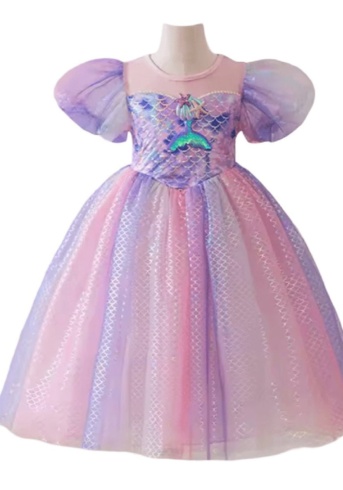 Mermaid Pastel Sequins Princess Dress Costume Cosplay - Fox Baby & Co