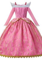 Load image into Gallery viewer, Charming Aurora Pink Princess Long Sleeve Party Dress Costume - Fox Baby &amp; Co
