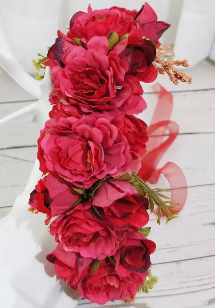 Red Christmas Flower Crown - Fox Baby & Co