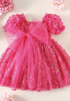 Load image into Gallery viewer, Kids girls Tea Party Sparkle Tulle Dress - Bright Pink
