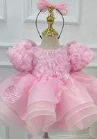Load image into Gallery viewer, Little Girls Vintage Butterfly Luxe Princess Dress - Pink - Fox Baby &amp; Co
