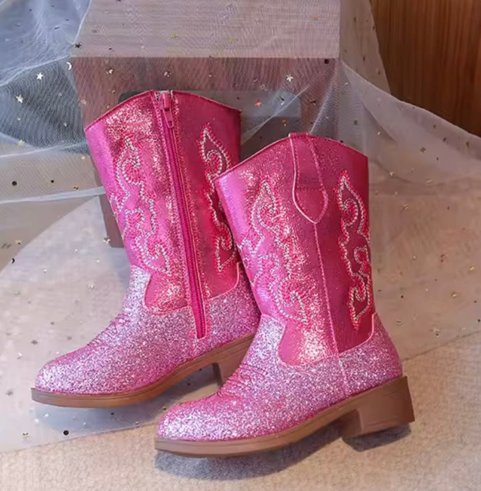 Sparkle Princess K - pop Cowgirl Boots – Pink - Fox Baby & Co