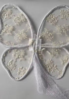 Load image into Gallery viewer, Kids little girls Lace Fairy Wings and wand Birthday set - White/Ivory
