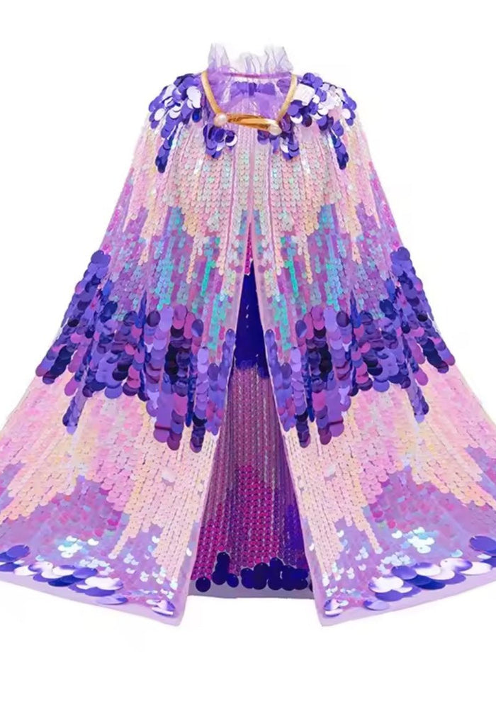 Kids little girl Mermaid Kids Cape - Lilac/Purple (pre order) - Fox Baby & Co