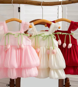Spring Tulip Puff Frill Dress (pre order)