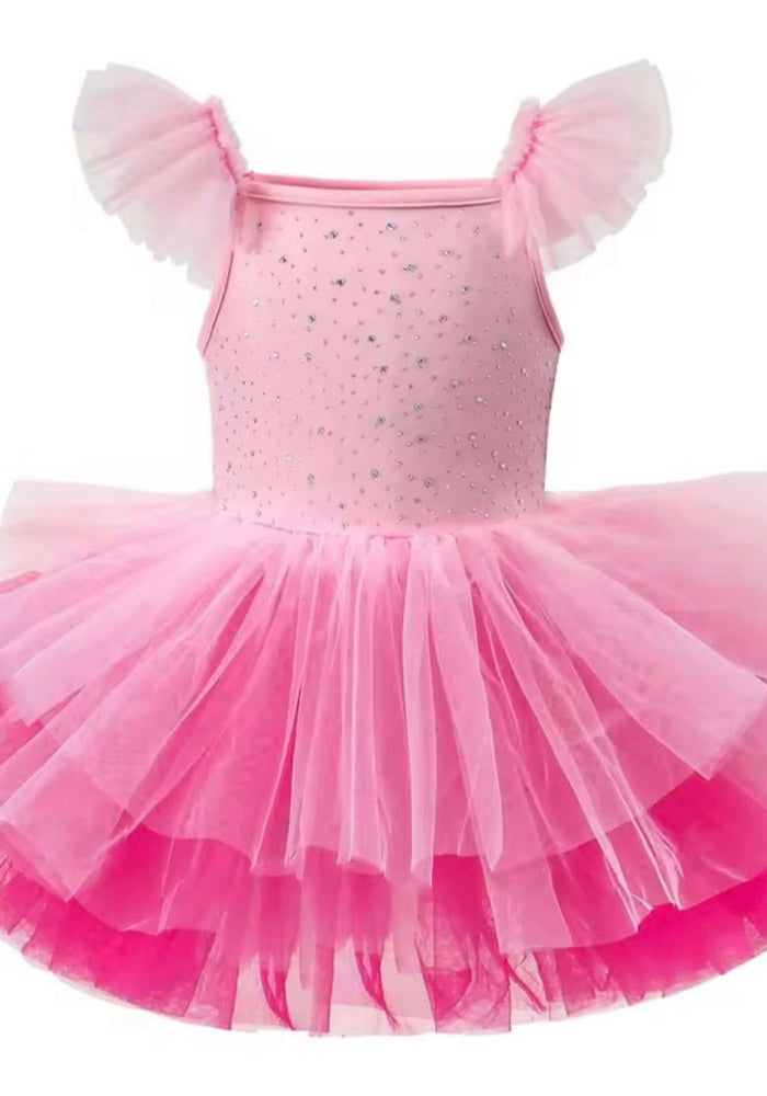 Luxe Ballerina Sparkle Tulle Tutu Leotard - Pink - Fox Baby & Co