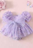 Load image into Gallery viewer, Tea Party Tulle Sparkle Romper – Lilac - Fox Baby &amp; Co
