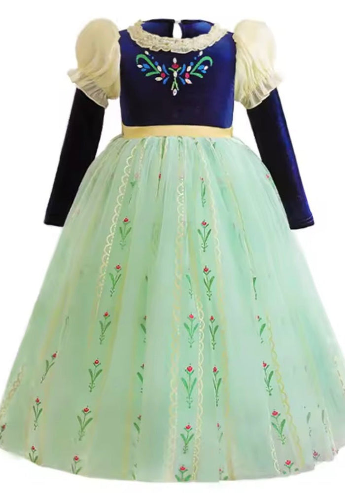 Enchanted Anna Princess Long Sleeve Party Dress Costume - Fox Baby & Co