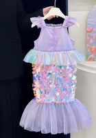 Load image into Gallery viewer, Enchanted Pearl Mermaid Sequins Princess Dress - Fox Baby &amp; Co
