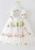 Load image into Gallery viewer, Arabella Garden Floral Tulle Birthday Dress - White (pre order) - Fox Baby &amp; Co
