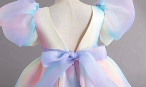 Kids little girls Rainbow Sherbet Luxe Party Dress (pre order) - Fox Baby & Co