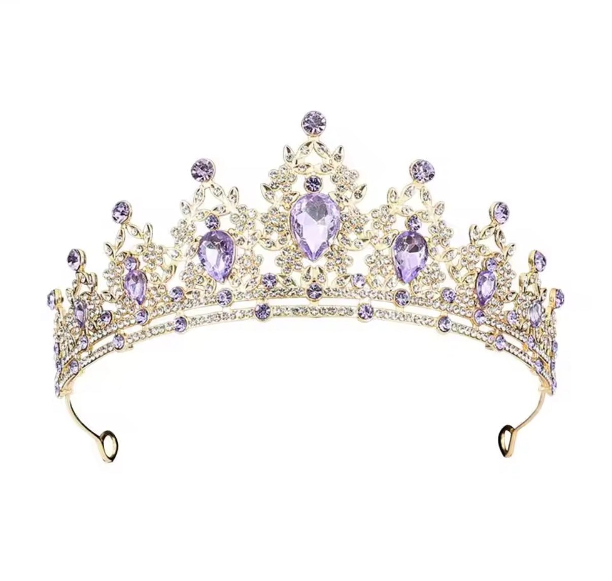 Luxe Tiara Gold Birthday Crown - Purple - Fox Baby & Co