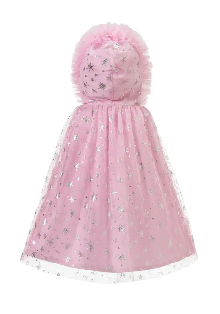 Kids little girls Snow Elsa Cosplay Cloak Cape - Pink