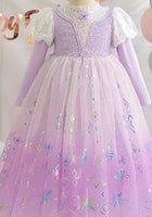 Load image into Gallery viewer, Enchanted Lavender Princess Birthday Long Sleeve Party Dress Costume
