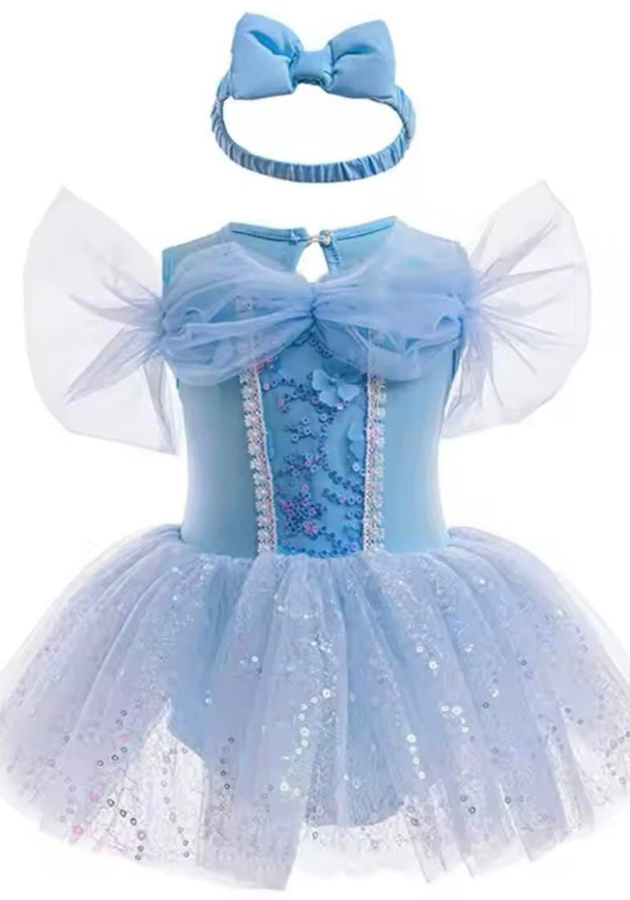 Baby Girls Snow Princess Tutu Tulle Romper with bow - Fox Baby & Co