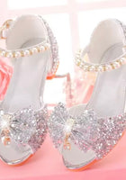 Load image into Gallery viewer, Silver Little Girls High Heel Princess Birthday Girl Shoe pre order) - Fox Baby &amp; Co
