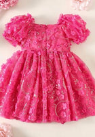 Load image into Gallery viewer, Kids girls Tea Party Sparkle Tulle Dress - Bright Pink
