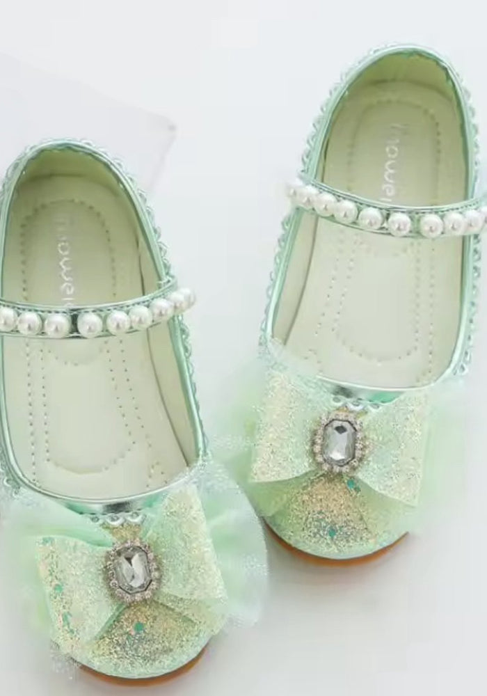 New Enchanted Princess Birthday Girl Sparkle Bow Mary Jane Shoe (pre order) - Fox Baby & Co